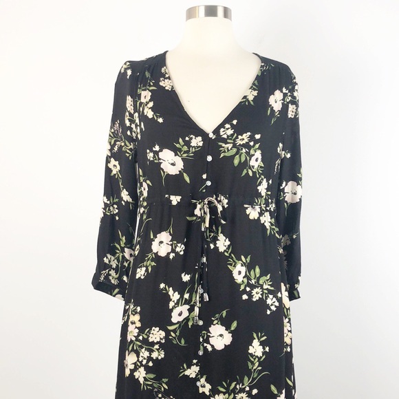 Lovestictch Maxi Dress Black 3/4 Sleeve Small - Picture 1 of 7